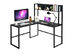 Costway 55'' L-Shaped Desk Corner Computer Desk w/Hutch Black - Black