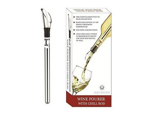 Stainless Steel Wine Chilling Stick, Aerator & Pourer