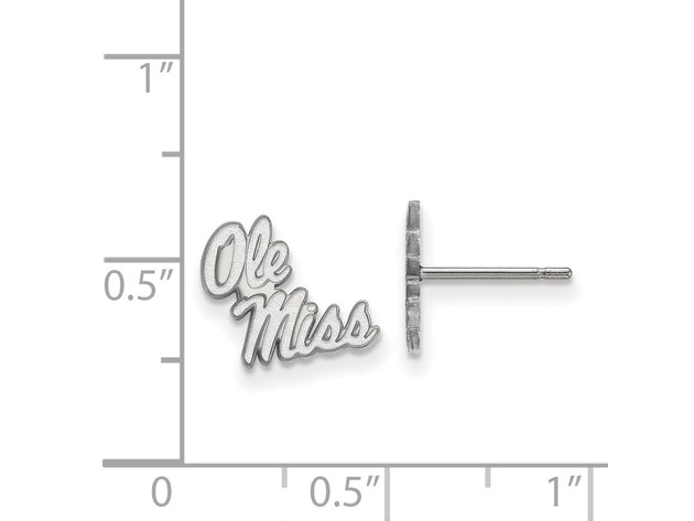 NCAA Sterling Silver University of Mississippi XS Post Earrings