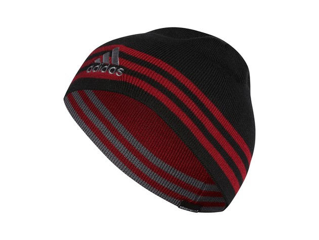 Adidas Men's Eclipse Striped Reversible Beanie Black Size Regular