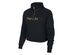 Nike Women's Sportswear Shine Metallic-Graphic Half-Zip Top Black Size Extra Small