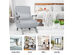 Costway Folding 5 Position Convertible Sleeper Bed Armchair Lounge w/ Pillow - Light Gray