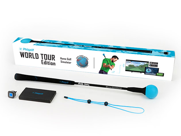 PhiGolf World Tour Edition: Special Sensor with 38,000+ Actual, Real Golf Courses (New - Open Box)