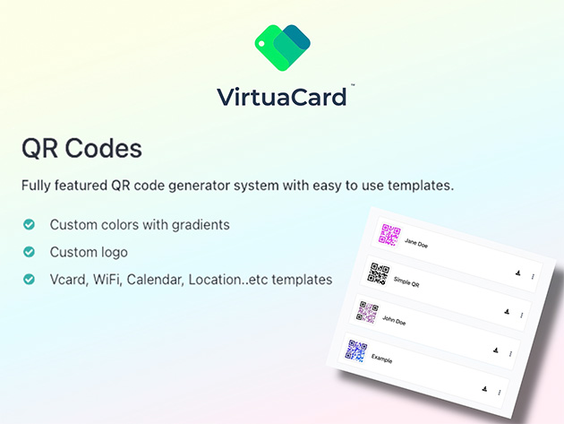 VirtuaCard: Lifetime Subscription