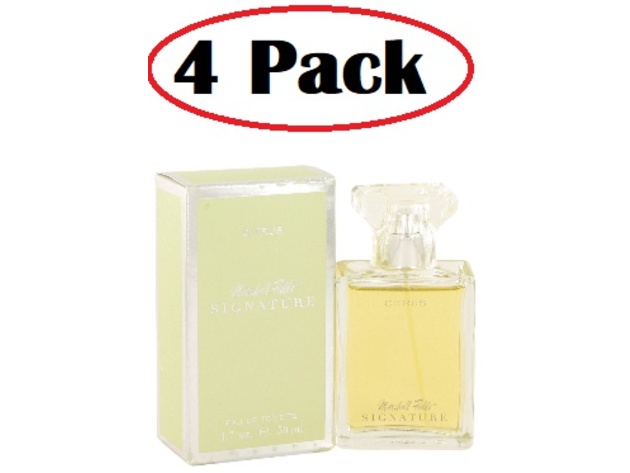 4 Pack of Marshall Fields Signature Citrus by Marshall Fields Eau De Toilette Spray (Unboxed) 3.4 oz