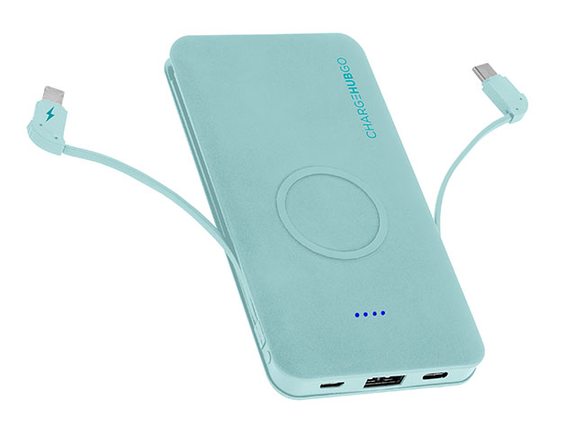 ChargeHubGO+ All-in-One Power Bank (Turquoise)