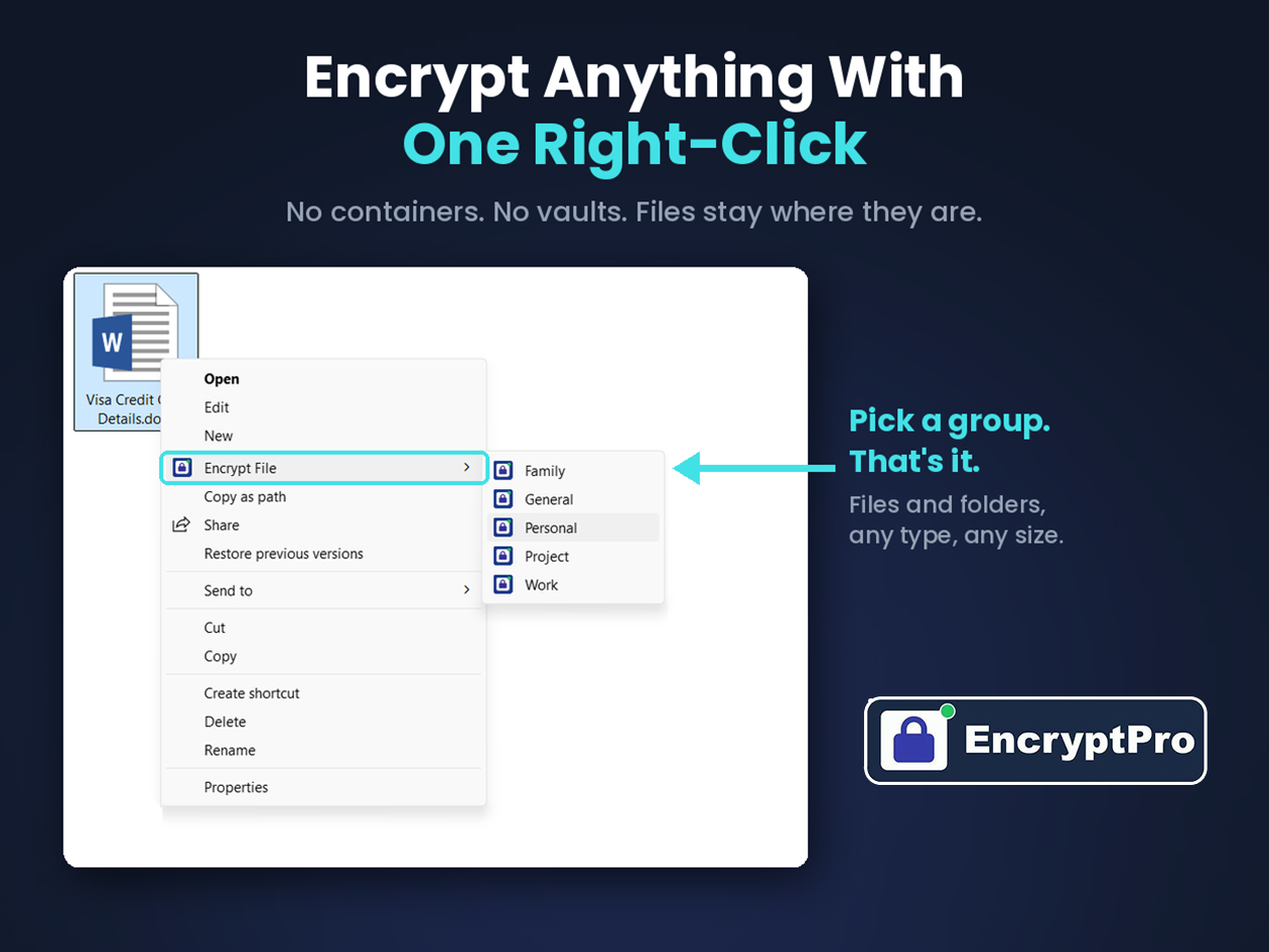 EncryptPro Personal Plan for Windows: Lifetime Subscription