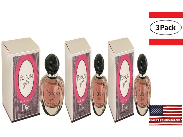 3 Pack Poison Girl by Christian Dior Eau De Toilette Spray 1 oz for Women