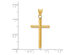 14K Yellow Gold Cross Pendant Necklace with Chain (1 /14 inch)