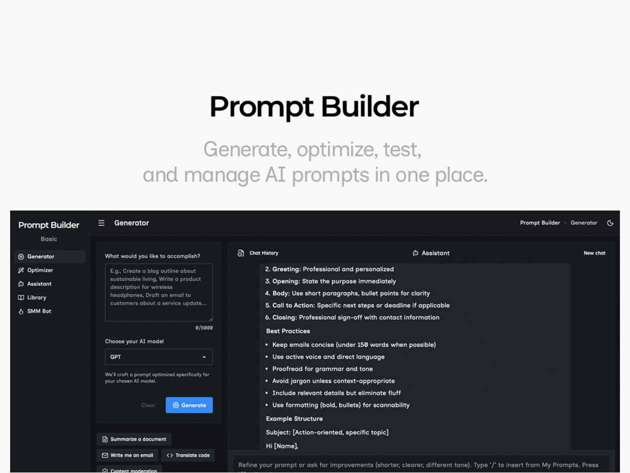 PromptBuilder - AI Prompt Engineer: Lifetime Subscription (Max Plan)