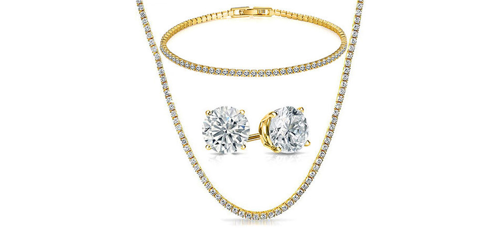 Tennis Jewelry with Swarovski Crystals 3-Piece Set