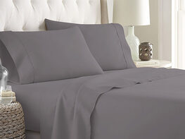 Soft Home 1800 Series Solid Microfiber Ultra Soft Sheet Set (Charcoal/Full)