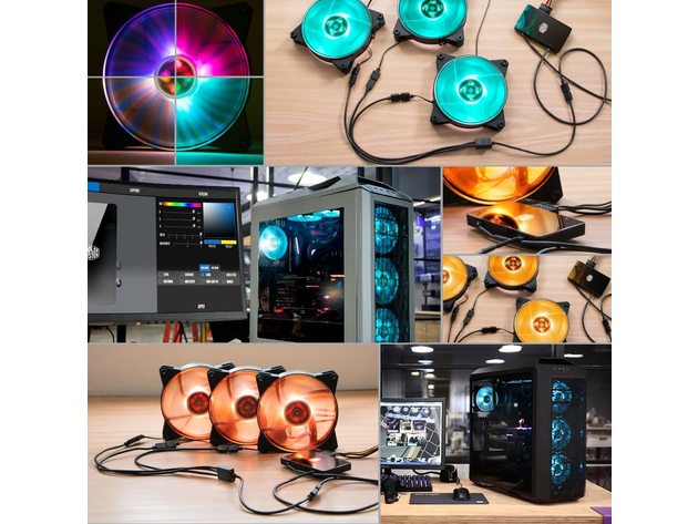 Cooler Master MFY-P4DC-153PC-R1 MasterFan Air Pressure Static-3 MF 140AP RGB Kit (Used, Open Retail Box)