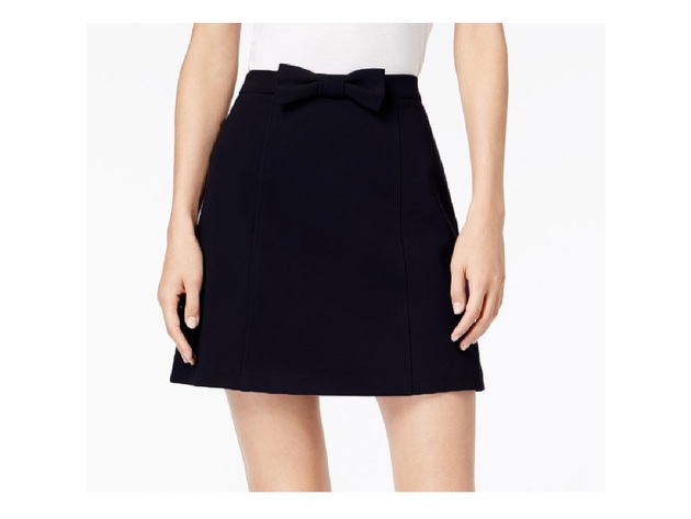 Maison Jules Women's Bowtie Skirt Deep Black Size Extra Large