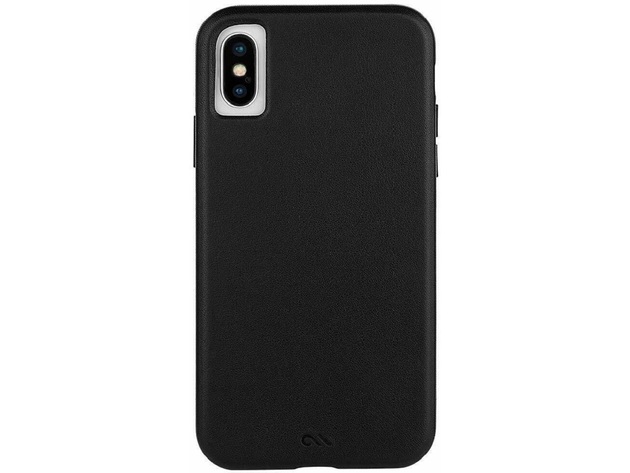 Case-Mate Leather Case for iPhone X and XS, Classic Protective Design, Genuine Leather, Black (New Open Box)