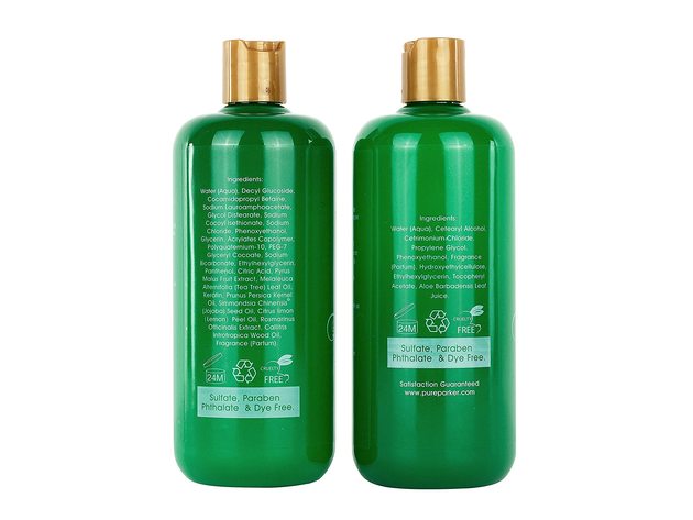 Shampoo & Conditioner Set for Oily Hair. Hair Strengthener & Itchy Scalp Shampoo Treatment.