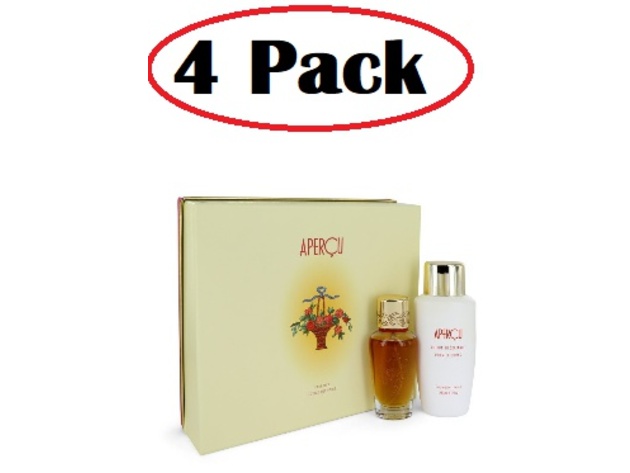 4 Pack of APERCU by Houbigant Gift Set -- 1.7 oz Eau De Toilette Spray + 6.7 oz Body Lotion
