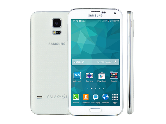 Samsung Galaxy S5 (White) & 1-Yr Unlimited Talk-and-Text from FreedomPop