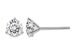 Synthetic Moissanite Martini Round Solitaire Earrings 0.88 Carat (ctw) (1.00 Ct. Diamond Look) 5.0mm in 14K White Gold
