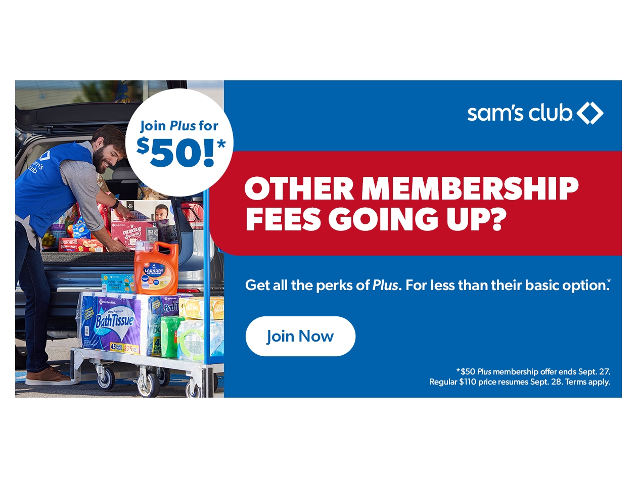 $50 for a Sam's Club 1-Year Plus Membership with Auto-Renew