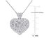 Sterling Silver Accent Diamond Heart Locket Pendant Necklace with Chain
