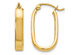 14K Yellow Gold Polished 3.5mm Oval Hoop Earrings