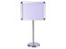 Goplus Adjustable Pedestal Poster Stand Aluminum Snap Open Frame For 8.5'' x 11'' Graphic - Silver