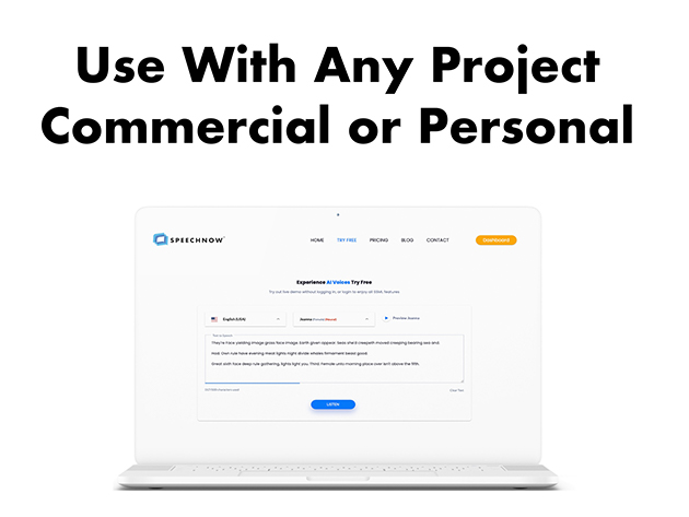 Speechnow™ True to Life AI Text to Speech: Lifetime Subscription
