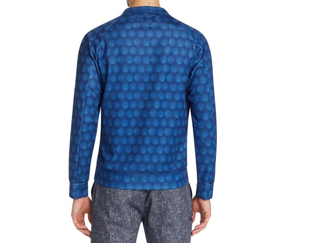 Tallia Men's Slim-Fit Stretch Circles Sweat Shirt Navy Size Small