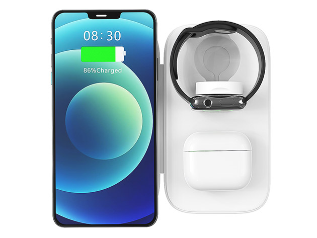 15W 3-in-1 Wireless Charger for Phone, Watch & Headphones