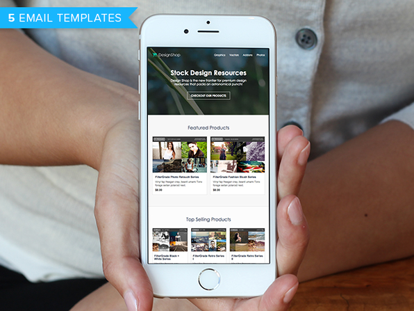 5 Mobile-Friendly Email Templates - Product Image