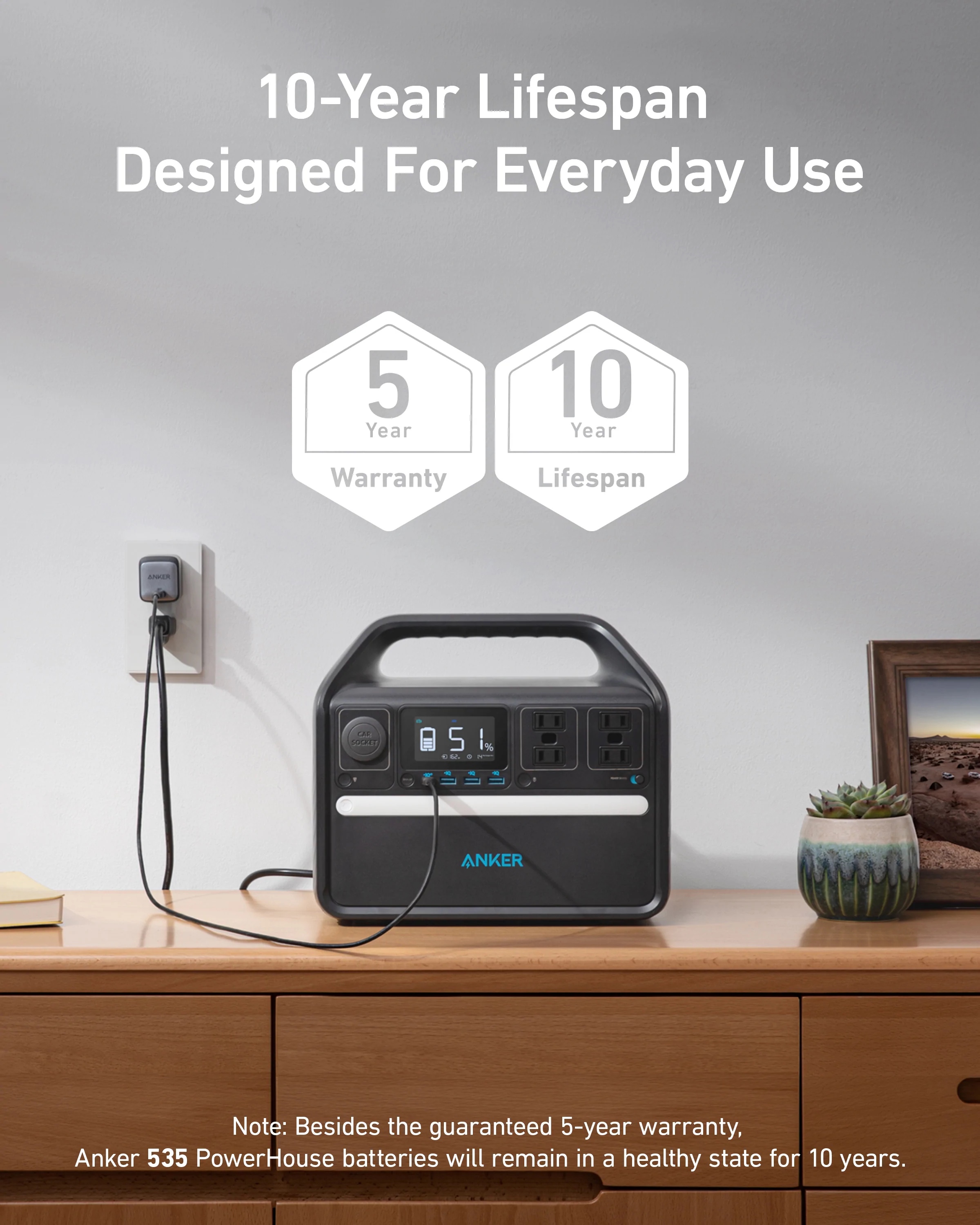 Anker 535 Solar Generator (PowerHouse 512Wh with Solar Panels 100W)