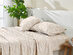 4-Piece Floral Print Microfiber Sheet Set (Diamond Taupe/Queen)