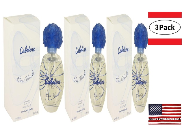 3 Pack Cabotine Eau Vivide by Parfums Gres Eau De Toilette Spray 3.4 oz for Women