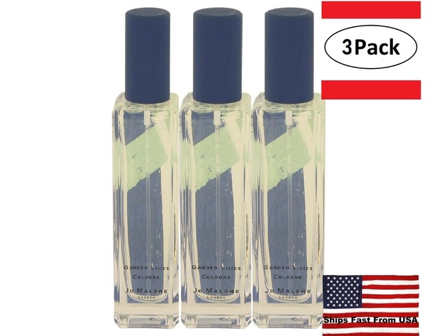 3 Pack Jo Malone Garden Lilies by Jo Malone Cologne Spray (Unisex Unboxed) 1 oz for Women