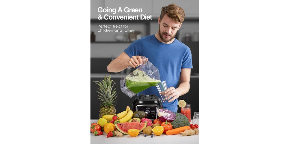 Countertop Blender, 11-Speed Control Smoothie Maker & Food Processor for Shakes, BPA-Free Pitcher