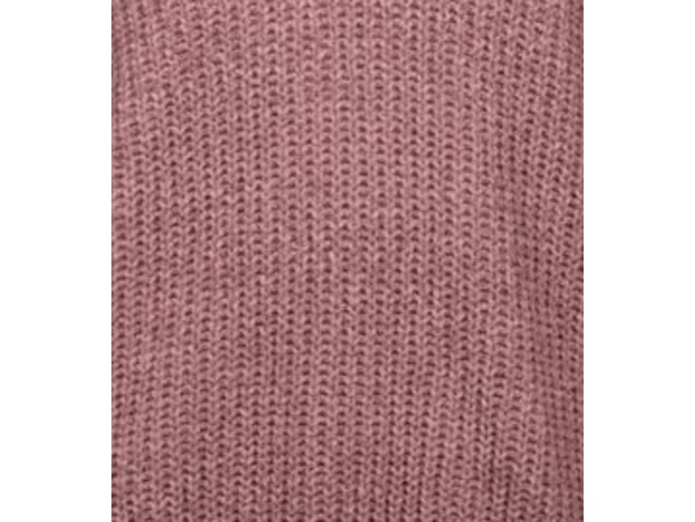 Hippie Rose Juniors' V-Neck Chenille Sweater Pink Size Large