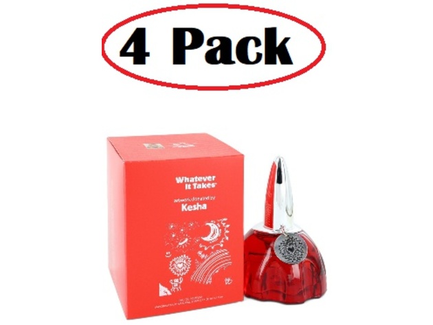 4 Pack of Whatever It Takes Kesha by Whatever it Takes Eau De Parfum Spray 3.4 oz