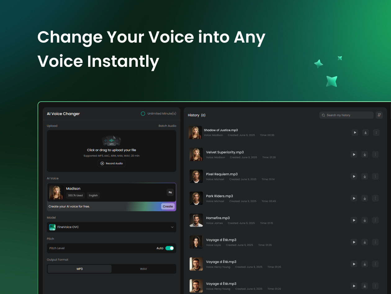FineVoice AI: Lifetime Subscription
