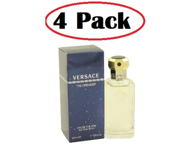 4 Pack of DREAMER by Versace Eau De Toilette Spray 1.7 oz