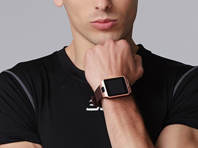 Multi-Function 2G GSM/GPRS Bluetooth Smart Watch (Rose Gold)