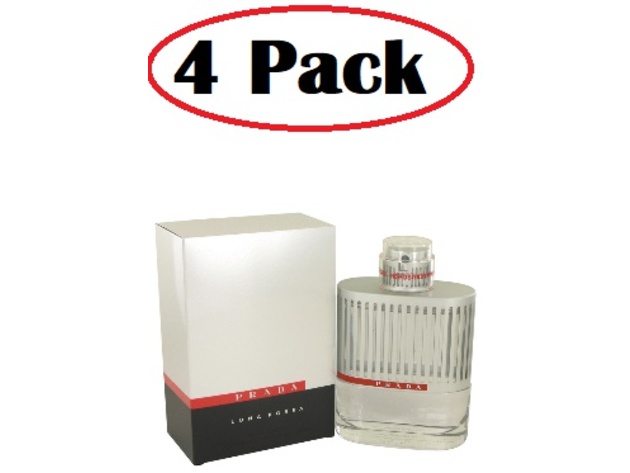 4 Pack of Prada Luna Rossa by Prada Eau De Toilette Spray 5 oz