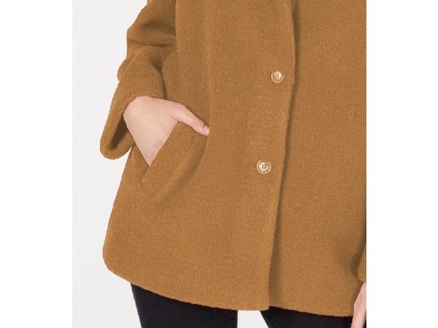 Collection B Juniors' Faux-Fur Coat Brown Size Large