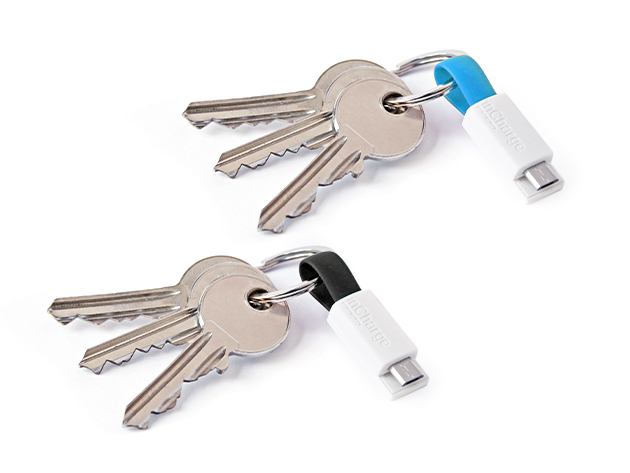 inCharge Keyring Cable: 2-Pack (Micro USB)