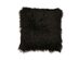 Hallmart Collectibles Mongolian Faux-Fur 18" Square Decorative Pillow Pair Black
