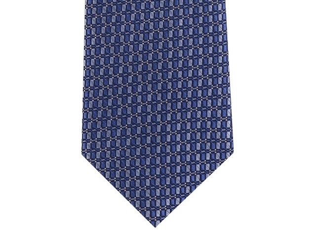 Michael Kors Men's Small Optical Geometric Tie Blue Size Regular