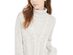 Crave Fame Juniors' Turtleneck Cable Knit Sweater white Size Medium
