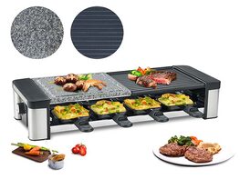 GIVENEU Raclette Table Grill with Natural Grill Stone