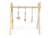 Foldable Wooden Baby Gym with 3 Wooden Baby Teething Toys Hanging Bar Natural - Natural Color