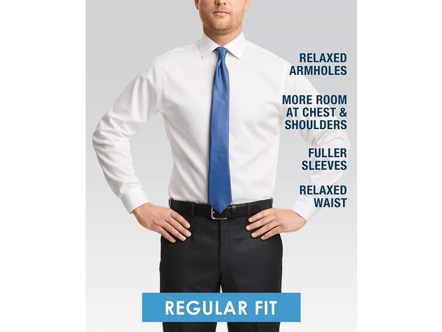 van heusen flex collar regular fit dress shirt Van Heusen Men's Dress Shirt Slim Fit Ultra Wrinkle Free Flex Collar Stretch